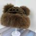 Autumn Winter Bear Ear Fashion Leopard Print Korean Version Warm Trendy Versatile Bucket Mongolian Hat_voghion.com