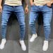 Kwaliteit versleten voeten elastische strakke jeans heren_voghion.com
