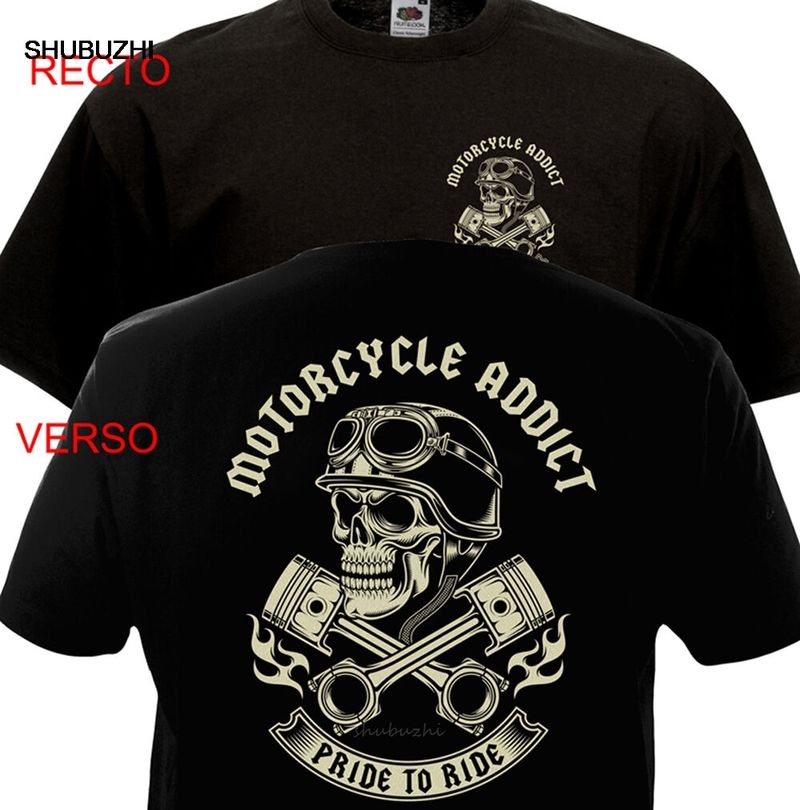 Motorrad Addict Biker Chopper Bobber Motard Motorrad Sommer Kurzarm Plus Größe Drucken Männer T Shirt Sommer T Shirt_voghion.com