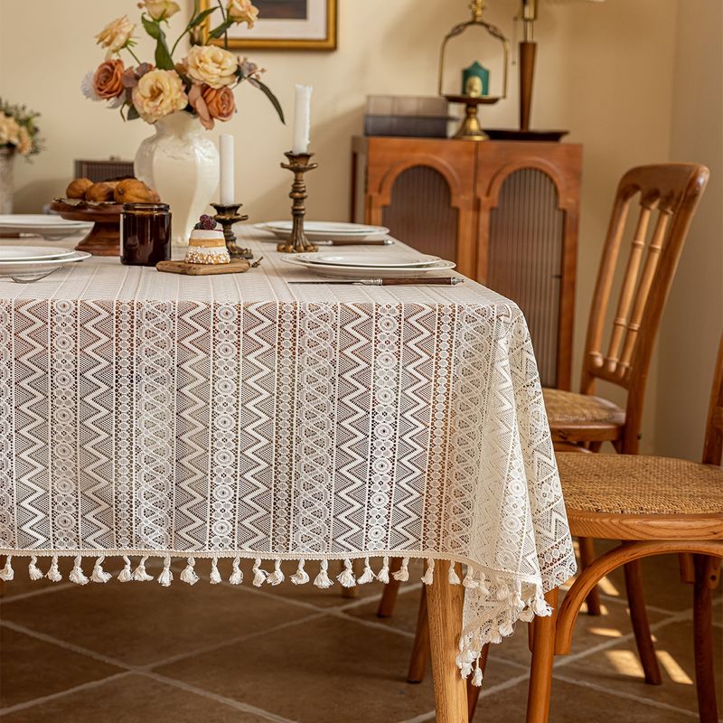Ins Style Hollow Lace Masa Örtüsü Pastoral Işık Lüks Fotoğraf Arka Plan Örtüsü Yüksek Dereceli Masa Örtüsü_voghion.com