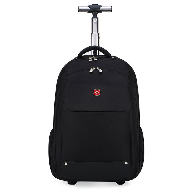 Zaino con asta di trazione per brevi viaggi all'aperto, borsa con ruote per trascinare la borsa per computer aziendale con due schienali_voghion.com
