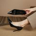 97035-1 Stiletto French Style Shallow Mouth New Simple Pointed Toe Versatile High Heels For Women_voghion.com