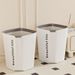 Trash Can Nordic Color-Block Square Household Large Capacity Without Lid With Press Ring For Bedroom Bathroom Kitchen_voghion.com