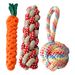 Chew Resistant Knot Small Medium Large Dog Teddy Cotton Rope Toy Ball Pet Supplies_voghion.com
