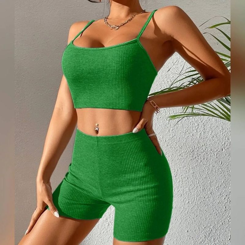 Ropa de mujer, pantalones cortos con tirantes sexys, traje de moda, traje deportivo de yoga_voghion.com