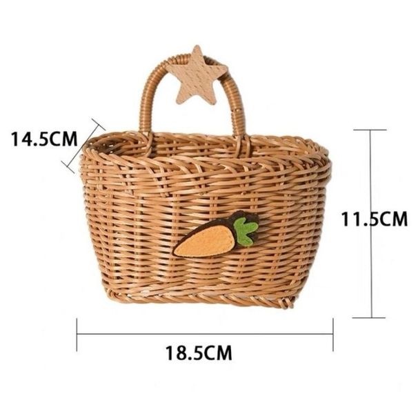 Cesto portaoggetti da parete in rattan intrecciato, piccolo, per fiori, da appendere, per cucina, in bambù, con testa di cipolla e aglio_voghion.com