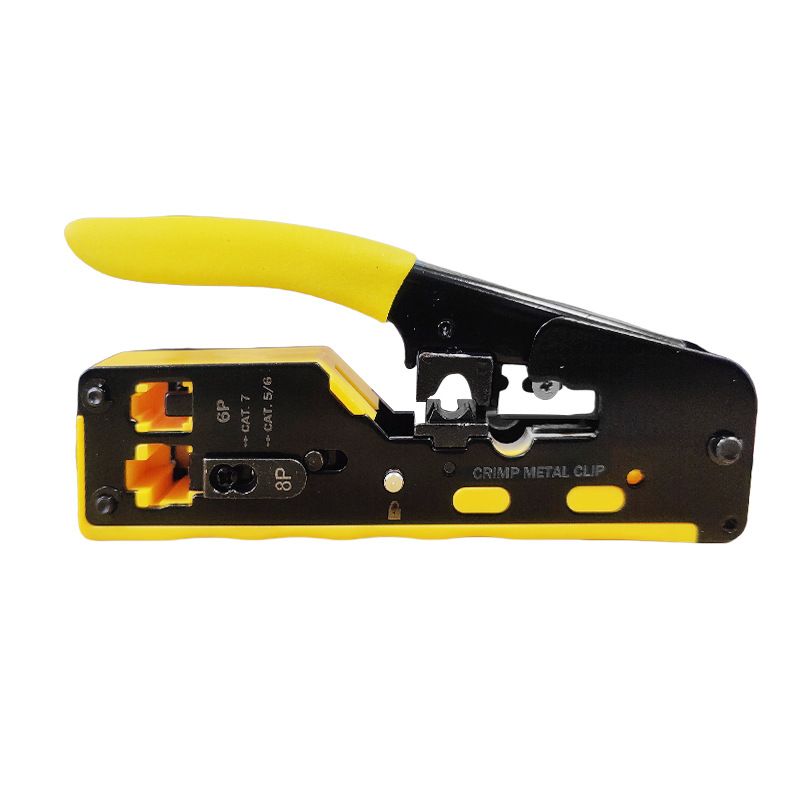 Professional RJ45 Crimping Tool For Cat6 Cat7 Ethernet Cables - High Carbon Steel Blade, Ergonomic Design For Effortless Crimping​_voghion.com
