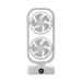 Doppelkopf-Ventilator, Beleuchtung, Desktop, automatischer rotierender Schüttelkopf-Ventilator, Desktop-Ventilator, Büro-Doppelschicht-Ventilator_voghion.com