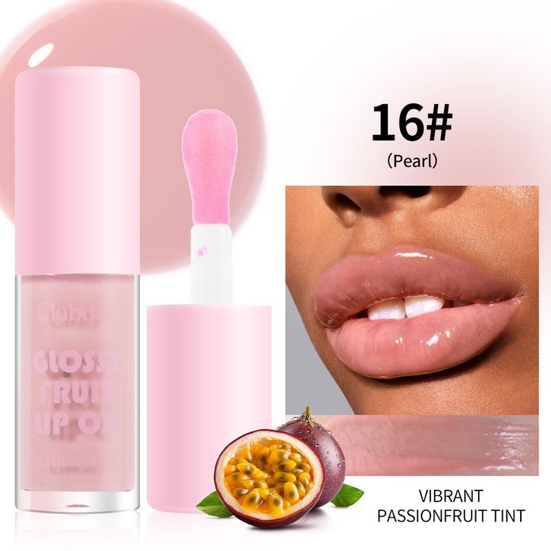 20 Colors Of Fruit Lip Gloss Moisturizing Temperature Changing Pearlescent Large Brush Head Liquid Lip Long Lasting Lip Glaze_voghion.com
