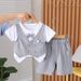 2024 Ny klänning Pojkar Babydräkt Kortärmad Tvådelat set, Spädbarns- och småbarnskläder, Sommar Koreansk_voghion.com