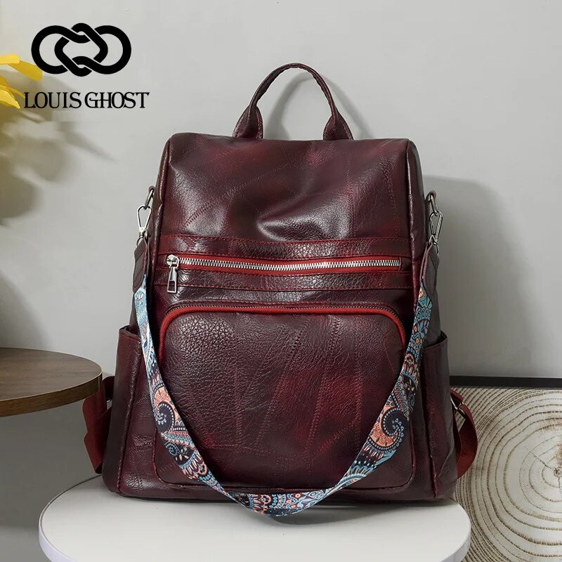 2024 Hot Selling New Retro Women's Backpack Backpack Multi Functional Women's Backpack Can Be Single Shoulder Crossbody Bag Large Capacity Bag_voghion.com