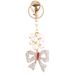 Handmade Series Pearl String Bow Shape Keychain Pendant Metal Diamond Bag Pendant Gift_voghion.com
