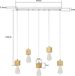 Glitzerlife Pendelleuchte 5 Flammig Holz Esstischlampe - Vintage Hängelampe Esstischlampe Hängeleuchte E27 Pendellampe Für Esszimmer Wohnzimmer Küchen Restaurant_voghion.com