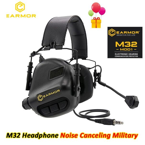 EARMORM32 Electronic Noise-Cancelling Headset With Microphone For Communication, Special Forces Training Tactical Ear_voghion.com