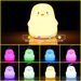 Sød Pingvin Baby Natlampe Til Børn 7 Farverig Soveværelseslampe Led Usb Opladning Øjenbeskyttelse Børnelys Gaver_voghion.com