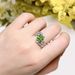 Cao Shi's New Flower Swing Arm Cross Small Fresh Geometric Leaf Design Sense Ring_voghion.com