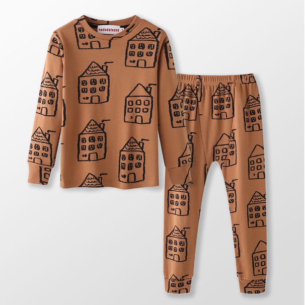 Pigiama per bambini in morbido cotone 100% - Bambini e bambine (3-8 anni) | Sicurezza di classe A | Stampe a tinta unita/con cartoni animati | 80-140 cm (confezione da 1)_voghion.com