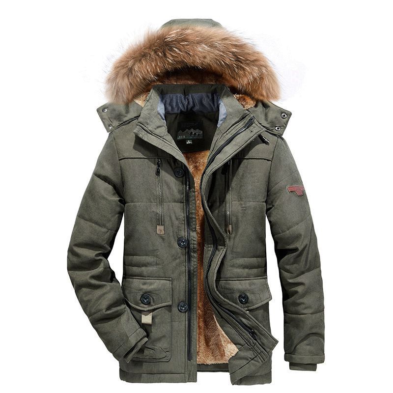 Giacca imbottita in cotone da uomo, giacca invernale da uomo in velluto spesso, giacca imbottita in cotone di medie e grandi dimensioni_voghion.com