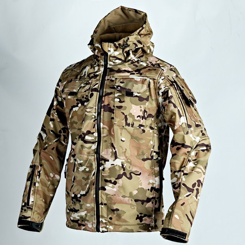 Men's Clothing Beetle Invader Tactical Soft Shell Jacket Tactical Windbreaker Waterproof Outdoor Jacket Autumn and Winter Shark Skin_voghion.com