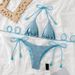 New Sexy Bikini Swimwear Women's Plain Tassel Split Beach Swimwear Set Women's Style_voghion.com