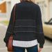 Women's Clothing Autumn And Winter New Striped Color Matching Sweater Women's Button Half Turtleneck Long Sleeve Knitted Pullover Women's Clothing_voghion.com