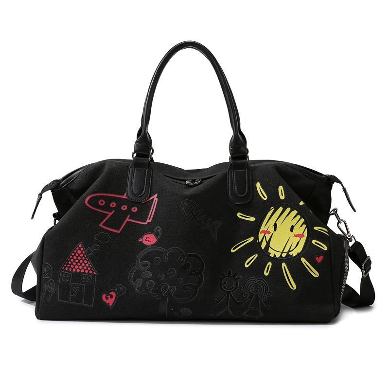 Large Capacity Sports Fitness Handbag Storage Travel Crossbody Lightweight Cartoon Bag Dry Wet Separation_voghion.com