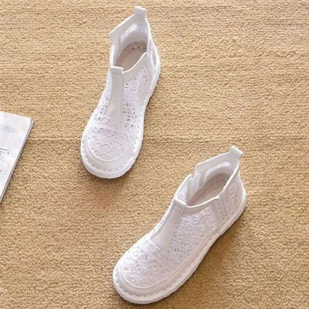 2020 Nieuwe zomer korte enkel platte Martin holle gaten mesh enkellaarsjes voor dames_voghion.com