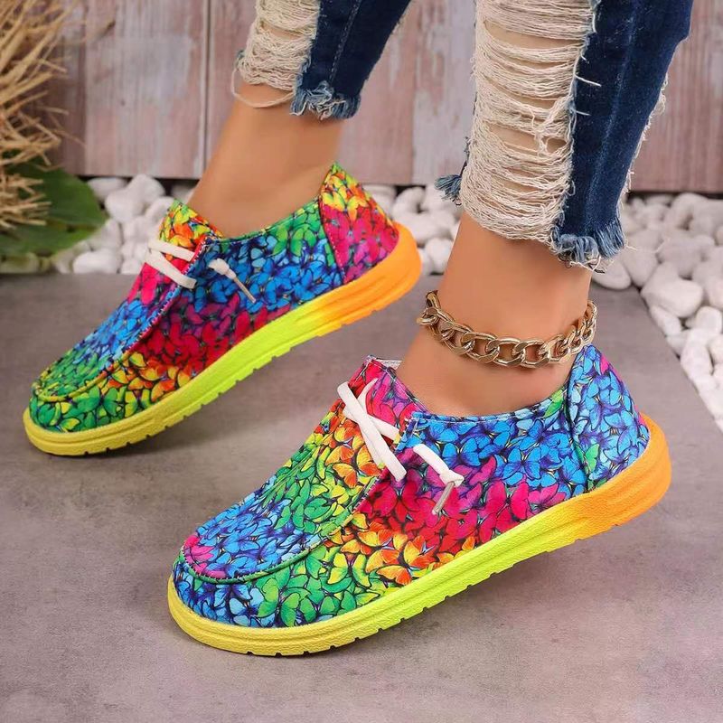Large 2024 Summer New Women's Fashion Colorful Petal Flat Single Shoe_voghion.com