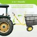 Heavy Duty Steel Garden Cart With Removable Mesh Sides To Convert Into Flatbed, Utility Metal Wagon With 2-in-1 Handle And 16 In Tires, Perfect For_voghion.com