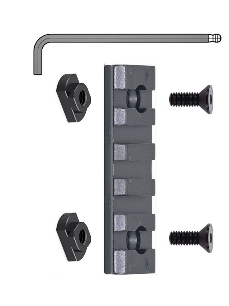 Sada 6 lišt Picatinny pro Keymod (3/5/7/9/11/13 slotů) – montážní sada s T-maticemi, šrouby a imbusovými klíči – lehký hliník – černá_voghion.com