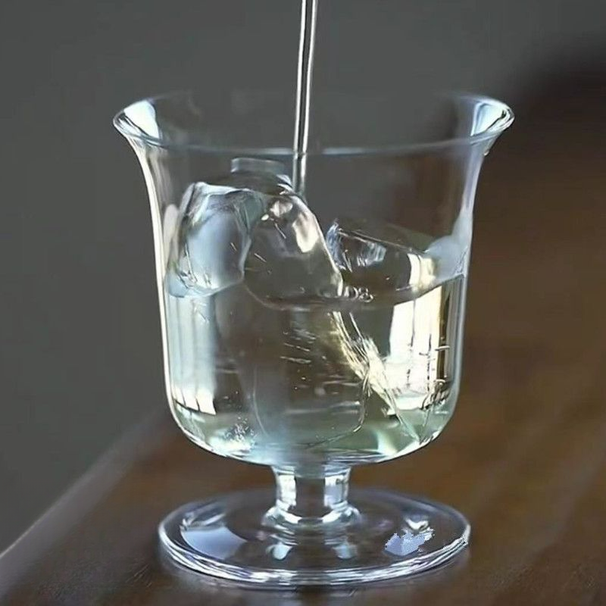 Verre à cocktail en cristal de style chinois, à tige courte et inversée, pour eau pétillante Colin, mélange spécial, gobelet à large ouverture_voghion.com