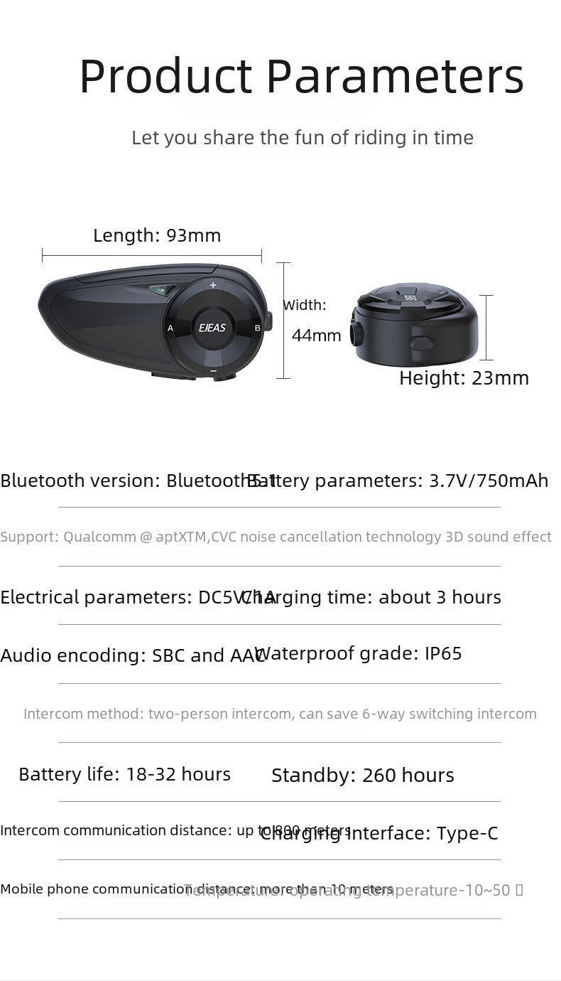 Motorcycle helmet Bluetooth intercom headset 7-person connection 1 drag 6 switch intercom 800 m intercom distance Q7 double pack_voghion.com