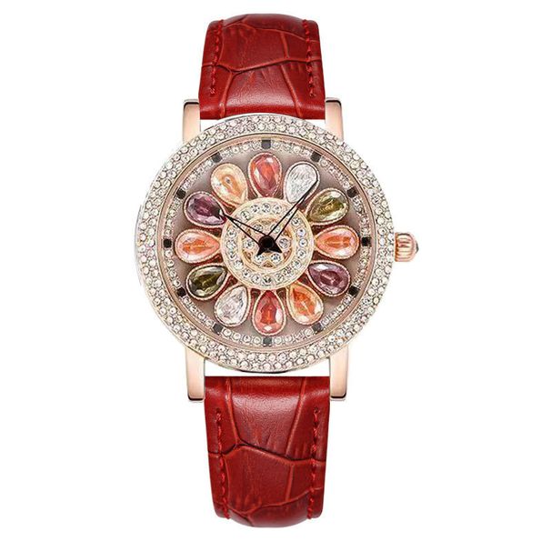 PINTIME/Pin Shi Live Streaming Running Colorful Diamond Waterproof Quartz Women's Watch_voghion.com