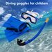 1 Set Snorkeling Goggles Good Toughness Safe Breathing Waterproof Kids Wide Vision Swimming Eyewear Snorkel Swim Fins for Underwater Diving_voghion.com