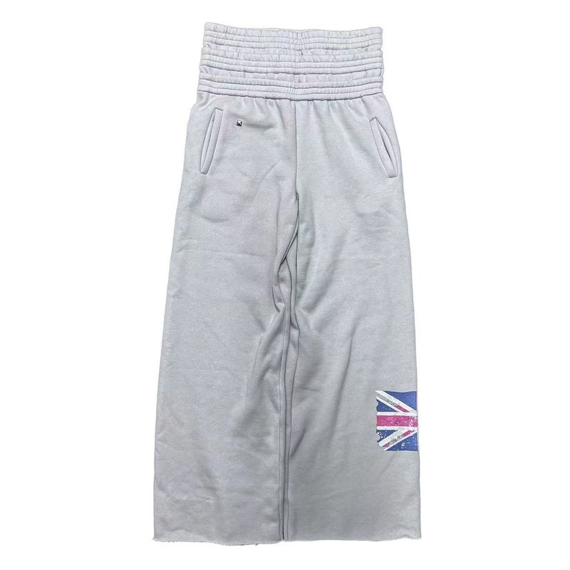 Nova tendência jovem, estampa de bandeira, esportiva, estilo deserto, casual, confortável, calças compridas de cintura alta_voghion.com