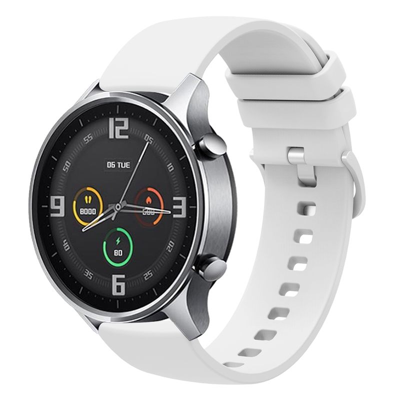 Per Xiaomi Watch Color 22mm Cinturino per orologio in silicone morbido tinta unita (bianco)_voghion.com
