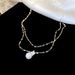 Collana con ciondolo di perle a strati minimalista e di alta qualità in stile francese, catena per clavicola alla moda e alla moda, nuovo accessorio di alta qualità_voghion.com