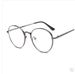 2021 New Literary Eyeglass Men's and Women's Korean Edition Trendy Metal Flat Mirror Myopia Glasses Frame 3246_voghion.com