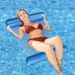 Umweltfreundliche schwimmende Hängematte – Hochwertiges perlmuttfarbenes PVC mit zwei Luftschläuchen und verstärktem Netz (faltbares Design für Erwachsene zur Verwendung im See/Pool, 200 cm)_voghion.com