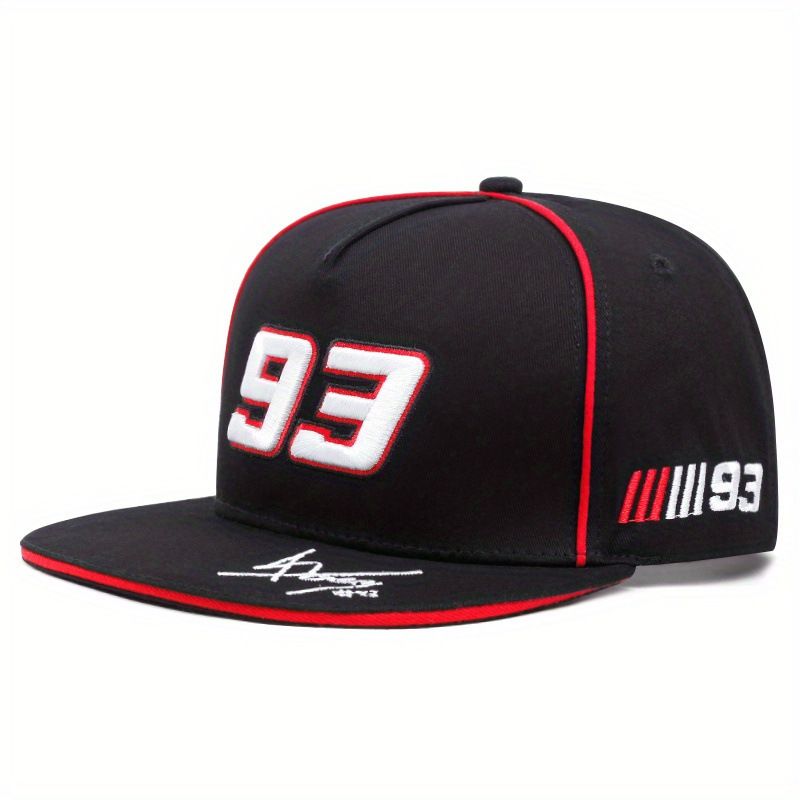 New Men's And Women's Embroidered 93 Flat Brim Street Hip-hop Hat Summer Casual Accessories_voghion.com