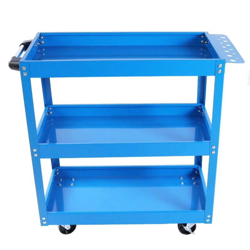 Utility 3-Tier 450 Duty Tool Lockable With Cart, Cart, Capacity Rolling Wheels, Tool S Steel Heavy Industrial LBS Mechanic Cart_voghion.com