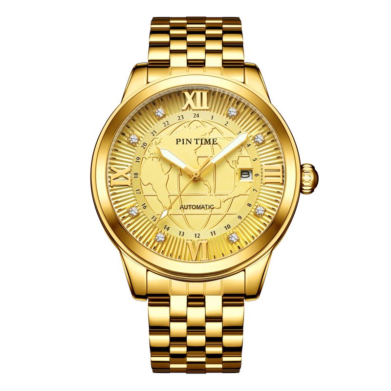 Fully Automatic Light Luxury Business Mechanical Gold High end Waterproof Men's Watch_voghion.com