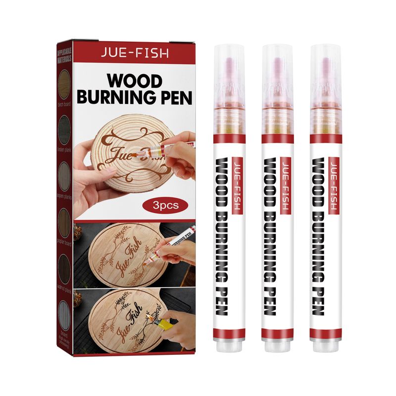 Jue-Fish Wood Burning Pen Set Wood Marker Kids Diy Branding Brush Burning Wood Marker Set_voghion.com