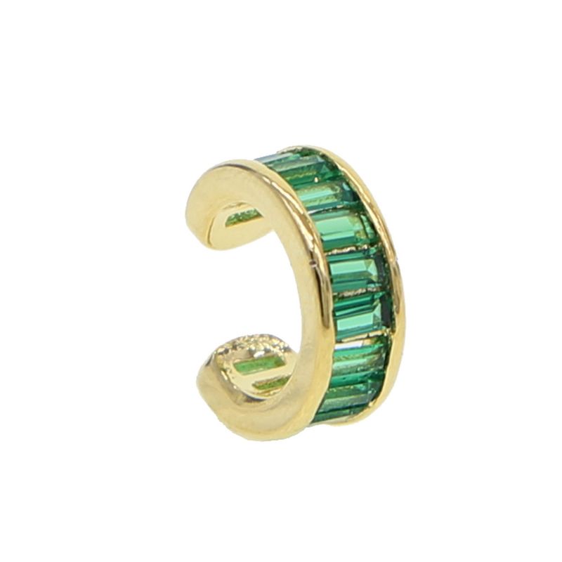 Women's Jewelry Fashion New Color Rectangular Zircon Ear Clip Ins Niche Design High End Earrings_voghion.com