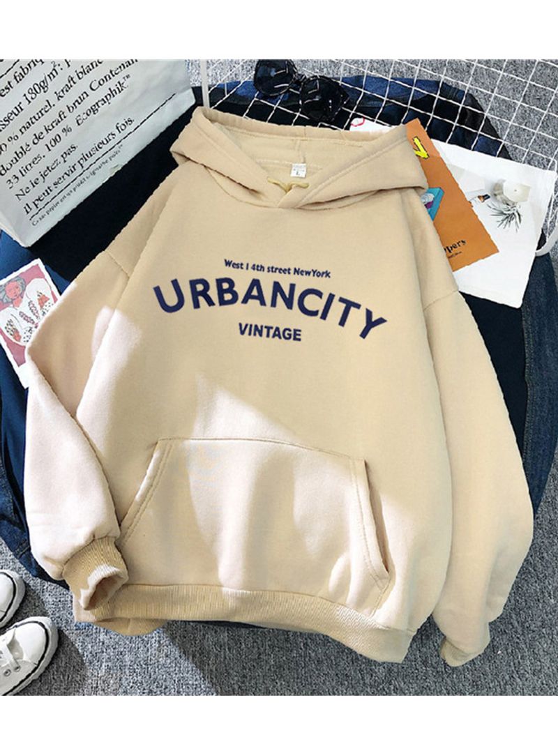 Streetwear Hoodies Letters Printed Women Sweatshirt Autumn Winter Long Sleeve Haruku Pullovers Hooded Sweater sudadera_voghion.com