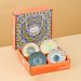 Böhmisches Blumen-Keramikschalen-Set – Handbemalte Geschirr-Geschenkbox, mikrowellengeeignet, individuell anpassbar für Zuhause, Veranstaltungen und Firmengeschenke_voghion.com
