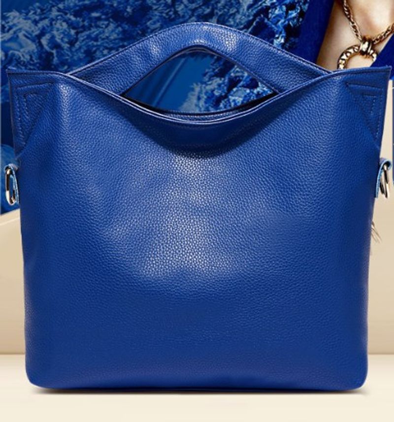 Borsa da donna con cerniera in stile classico in pelle PU media in tinta unita_voghion.com