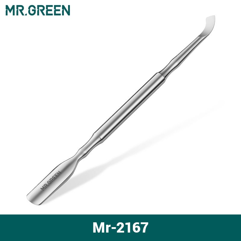 Cuticle Pusher MR.GREEN Double Ended Nail Polish Remover Manicure Pusher Tool Nail Dirt Cleaner Stainless_voghion.com