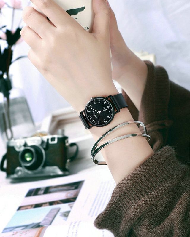 Otroška modna izpitna ura, otroška ura, elegantna preprosta korejska priložnostna študentska ura za moške in ženske v univerzitetnem slogu, retro literarna ura za pare_voghion.com