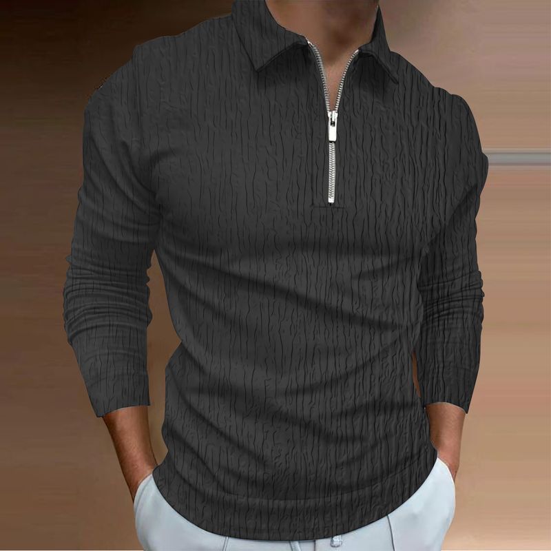 Modische Sportbekleidung, hochwertiges neues Design, Herren-Poloshirt mit langen Ärmeln, lässiges Polo-Revers-Herrenoberteil_voghion.com